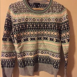 J.Crew Multicolor Wool Christmas Sweater
